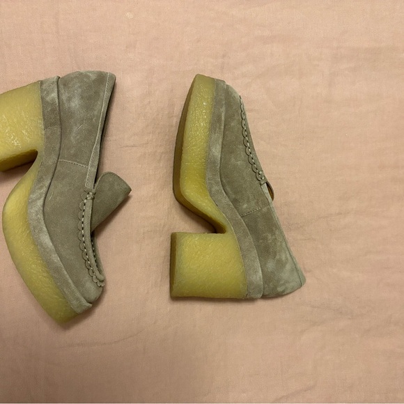 Marc Fisher Taupe Platform Loafers - Picture 2 of 4